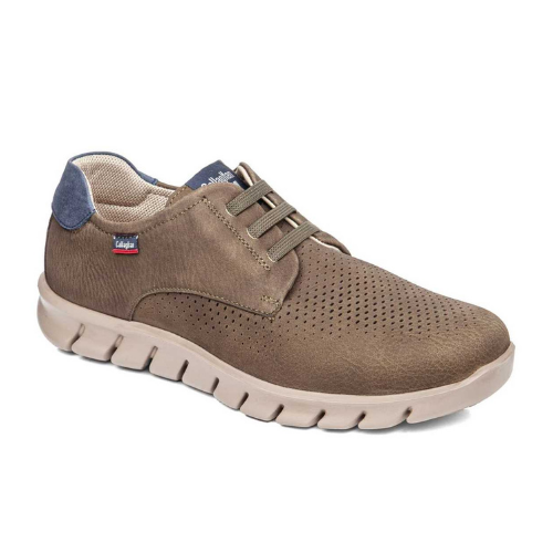 Scarpe Callaghan Viz - Pelle Nabuk, Suola Extralight, Made In Spain, Colore Kaki
